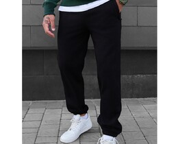 Фото - Черные штаны на флисе Staff pa black fleece - Men box