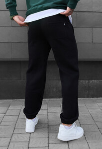 Фото - Черные штаны на флисе Staff pa black fleece - Men box
