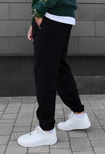 Фото - Черные штаны на флисе Staff pa black fleece - Men box