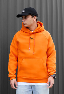Фото - Яскраве помаранчеве худі Staff orange logo oversize fleece - Men box