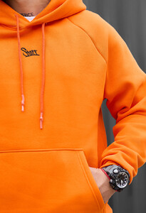 Фото - Яскраве помаранчеве худі Staff orange logo oversize fleece - Men box