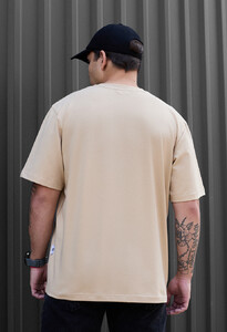 Фото - Однотонна бежева футболка Staff beige oversize - Men box