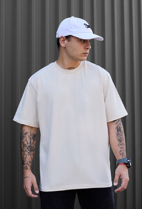 Фото - Футболка молочного кольору Staff milk oversize - Men box