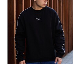Фото - Черный теплый свитшот Staff ed black logo oversize fleece - Men box