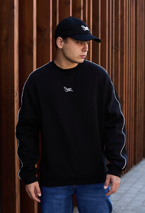 Фото - Чорний теплий світшот Staff ed black logo oversize fleece - Men box