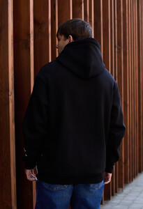 Фото - Черное оверсайз худи Staff fire oversize fleece - Men box