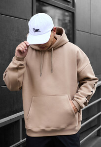 Фото - Светло-коричневое худи Staff danger art oversize fleece - Men box