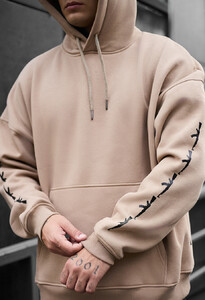 Фото - Светло-коричневое худи Staff danger art oversize fleece - Men box