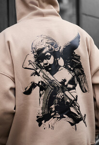 Фото - Светло-коричневое худи Staff danger art oversize fleece - Men box