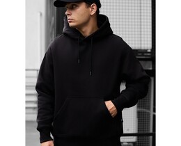Фото - Базовое зимнее худи Staff black basic oversize fleece - Men box