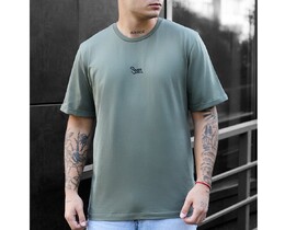 Фото - Брендована чоловіча футболка Staff khaki logo - Men box