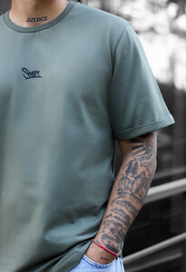 Фото - Брендована чоловіча футболка Staff khaki logo - Men box