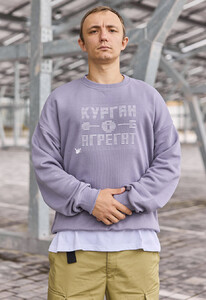 Фото - Фиолетово-серый свитшот Staff x Курган і Агрегат overs - Men box