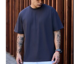 Фото - Темно-сіра футболка Staff dark gray oversize - Men box