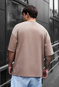 Фото - Однотонна коричнева футболка Staff brown basic oversize - Men box