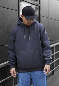 Фото - Теплое темно-серое худи Staff dark gray oversize fleece - Men box