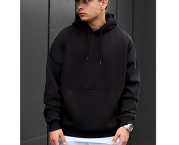 Фото - Базовое худи черного цвета Staff black oversize fleece - Men box