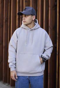 Фото - Худи светло-серого цвета Staff light gray oversize fleece - Men box