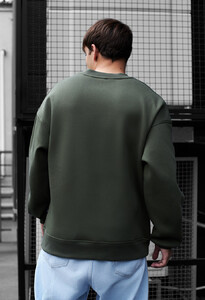 Фото - Базовый мужской свитшот Staff khaki oversize fleece - Men box