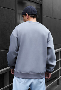 Фото - Однотонный серый свитшот Staff gray oversize fleece - Men box