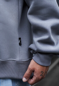 Фото - Однотонный серый свитшот Staff gray oversize fleece - Men box