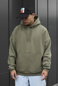 Фото - Худи на флисе цвета хаки Staff khaki oversize fleece - Men box