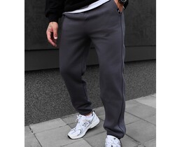 Фото - Утепленные спортивные штаны Staff trix gray fleece - Men box