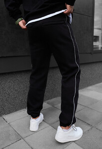 Фото - Чорні спортивки на флісі Staff trix black fleece - Men box