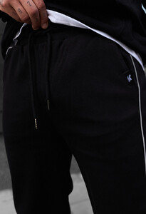 Фото - Чорні спортивки на флісі Staff trix black fleece - Men box