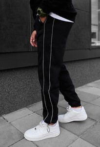 Фото - Чорні спортивки на флісі Staff trix black fleece - Men box