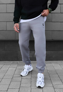 Фото - Однотонные серые штаны Staff dexo gray fleece - Men box