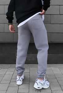 Фото - Однотонные серые штаны Staff dexo gray fleece - Men box