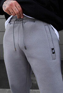 Фото - Однотонные серые штаны Staff dexo gray fleece - Men box