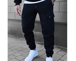 Фото - Спортивные штаны на флисе Staff cargo black fleece - Men box