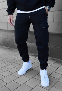 Фото - Спортивні штани на флісі Staff cargo black fleece - Men box