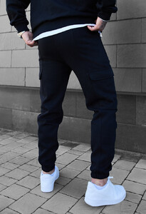 Фото - Спортивні штани на флісі Staff cargo black fleece - Men box