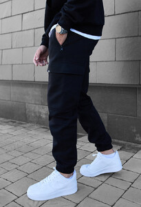 Фото - Спортивні штани на флісі Staff cargo black fleece - Men box