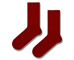 Фото - Однотонные бордовые носки SOX с высокой резинкой - Men box