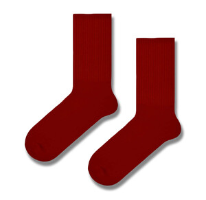 Фото - Однотонні бордові шкарпетки SOX з високою резинкою - Men box