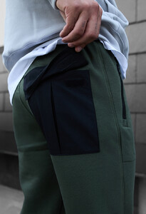 Фото - Зимові спортивні штани Staff ch khaki fleece - Men box