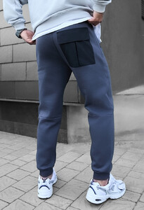 Фото - Мужские теплые штаны Staff ch gray fleece - Men box