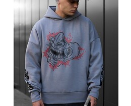 Фото - Утепленное худи с принтом Staff smile oversize fleece - Men box