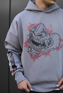 Фото - Утеплене худі з принтом Staff smile oversize fleece - Men box