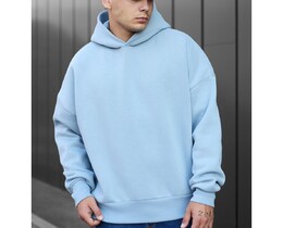Фото - Зимове унісекс худі Staff light blue oversize fleece - Men box