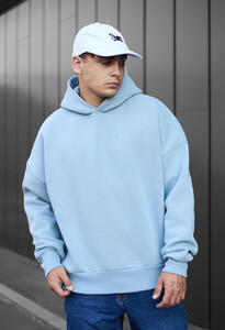 Фото - Зимове унісекс худі Staff light blue oversize fleece - Men box