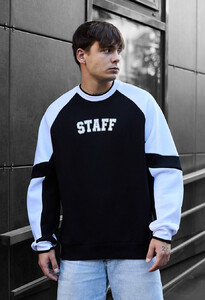 Фото - Черно-белый зимний свитшот Staff logo oversize fleece - Men box