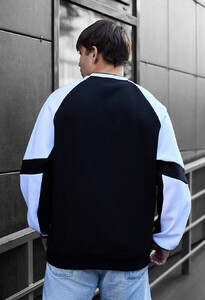 Фото - Черно-белый зимний свитшот Staff logo oversize fleece - Men box