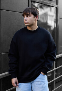 Фото - Черный оверсайз свитшот Staff black oversize fleece - Men box