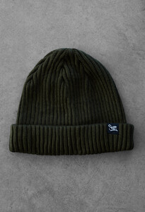 Фото - Однотонная шапка цвета хаки Staff 8 khaki - Men box