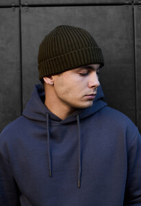 Фото - Однотонная шапка цвета хаки Staff 8 khaki - Men box